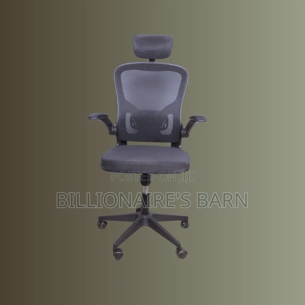 Minimal Grey Ergonomic Office Chair | Steel Frame