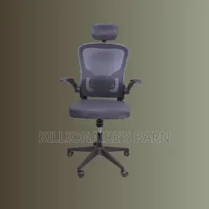 Minimal Grey Ergonomic Office Chair | Steel Frame