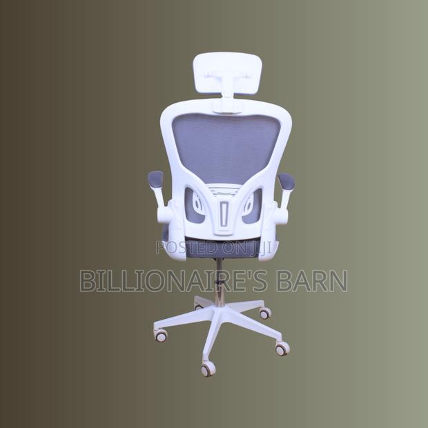 White Ergonomic Office Chair | Durable Scratch-Resistant Finish - thumbnail 2