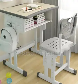 Office Furniture; Adjustable (Kids Desk) With Ergonomic Study Chair