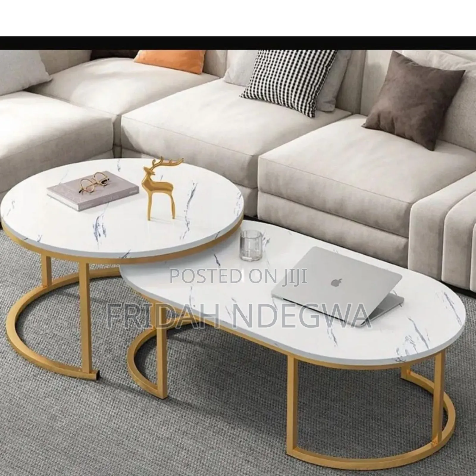 Glass Top Nesting Coffee Table Set(2pcs)