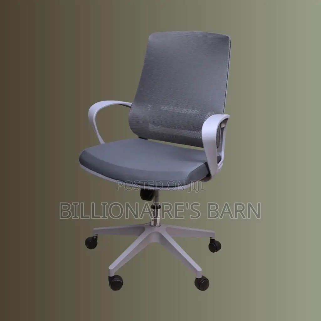 Grey, Ergonomic Mesh Office Chair | Stylish Headrest Support