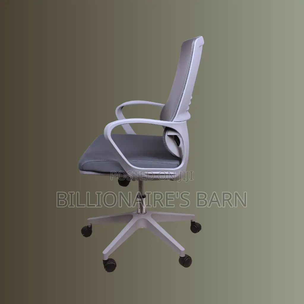 Grey, Ergonomic Mesh Office Chair | Stylish Headrest Support