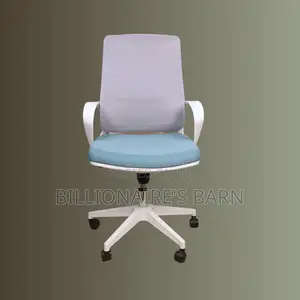 White, Ergonomic Mesh Office Chair | Modern Headrest Support