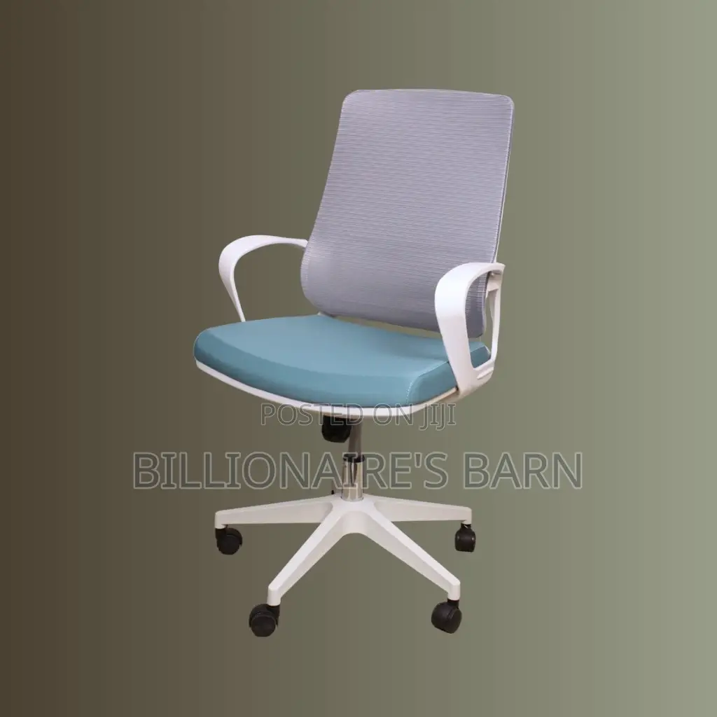 White, Ergonomic Mesh Office Chair | Modern Headrest Support