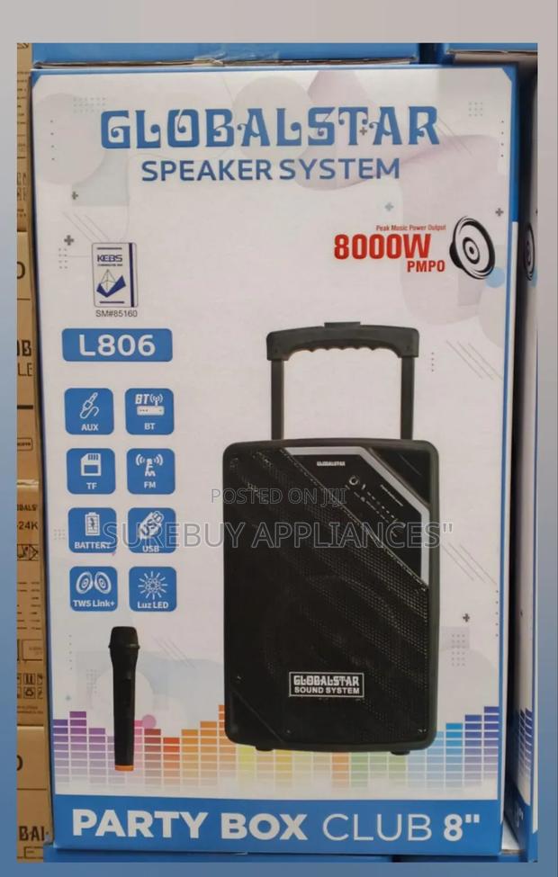 Globalstar Portable Club 8 Inches Trolley Portable Speaker