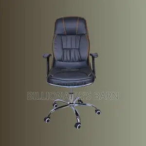 Sleek, Executive, Leather Office Chair — Fits Compact Office Spaces