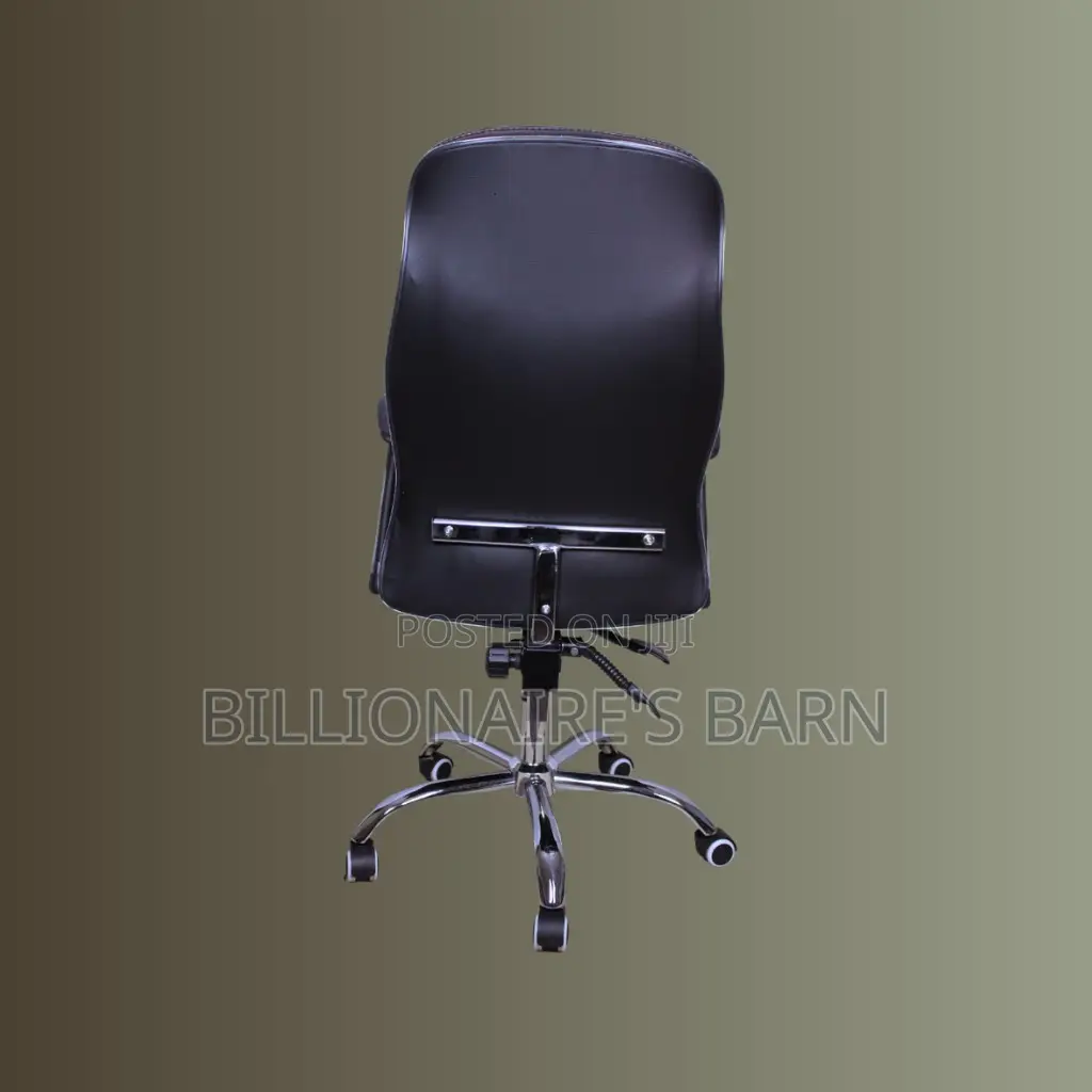 Sleek, Executive, Leather Office Chair — Fits Compact Office Spaces