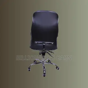 Sleek, Executive, Leather Office Chair — Fits Compact Office Spaces