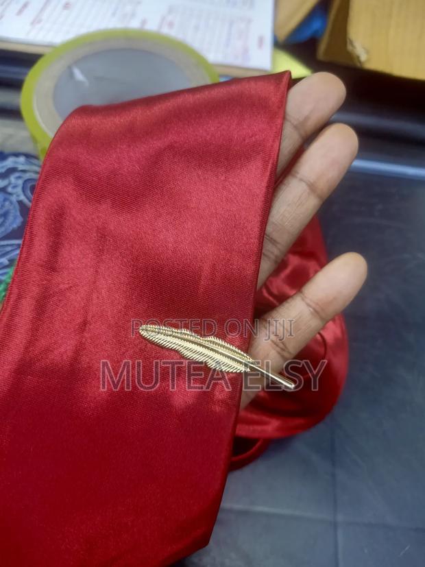 Gold Silver Straight Leaf Tie Clips - main view