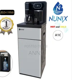 Silver Nunix A1c Bottom Load Hot and Cold Water Dispenser.