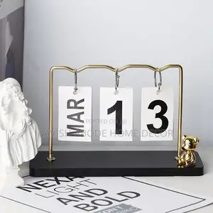 Diy Flip Calendar With Bear Metallic and Wooden Office and House Decor