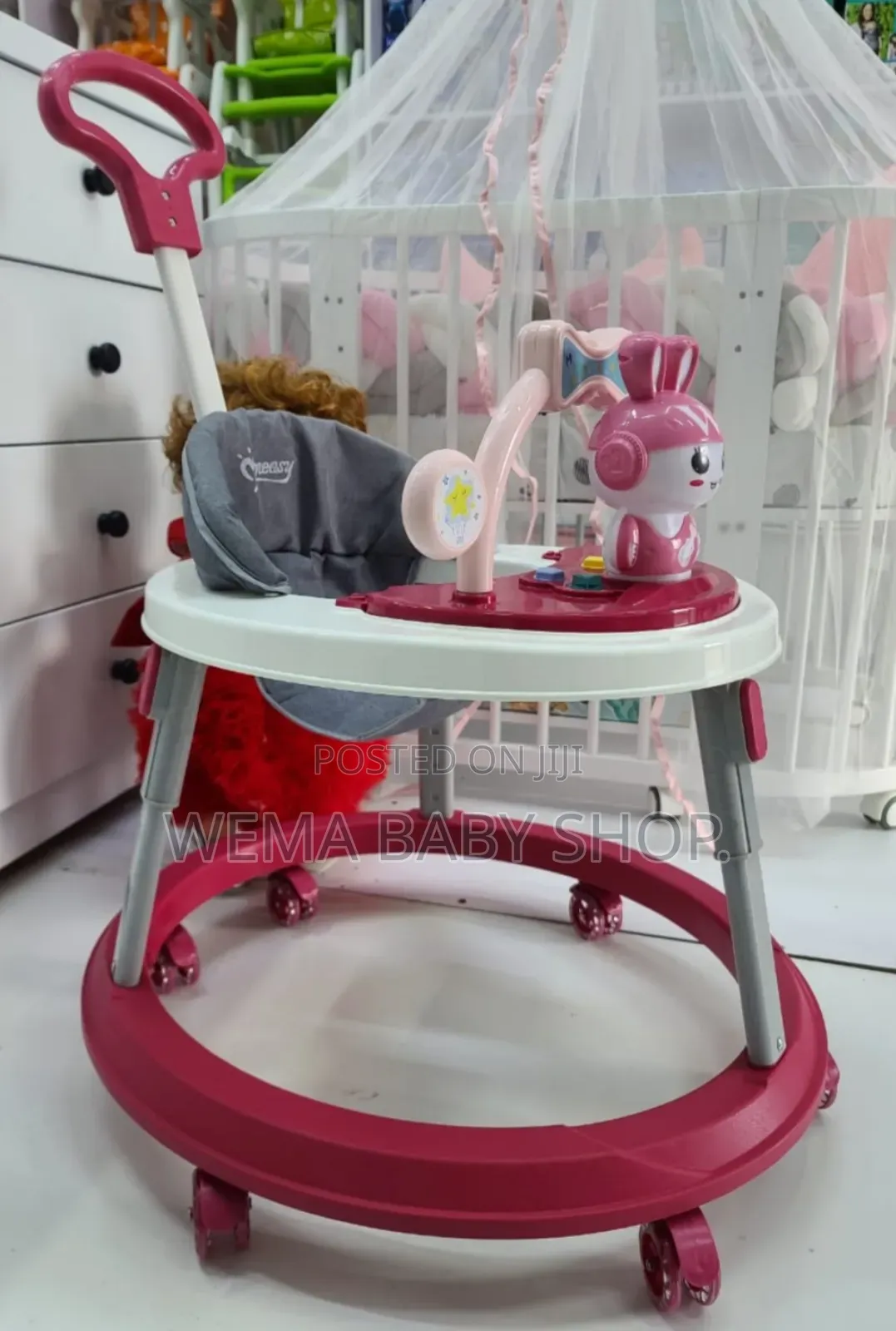 Musical Round Base Height Adjustable Baby Walker