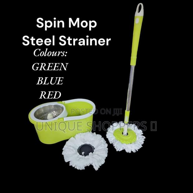 Eight Rotating Spin Mop Steel Strainer Now Available
