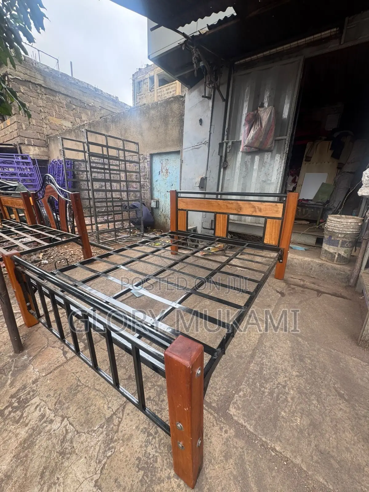 5by 6 Metallic Wood Bed