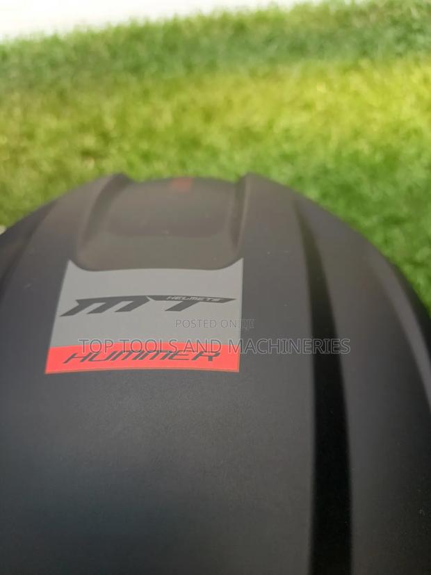 Hummer Solid Black Heavy Duty Motorcycle Helmet - thumbnail 3