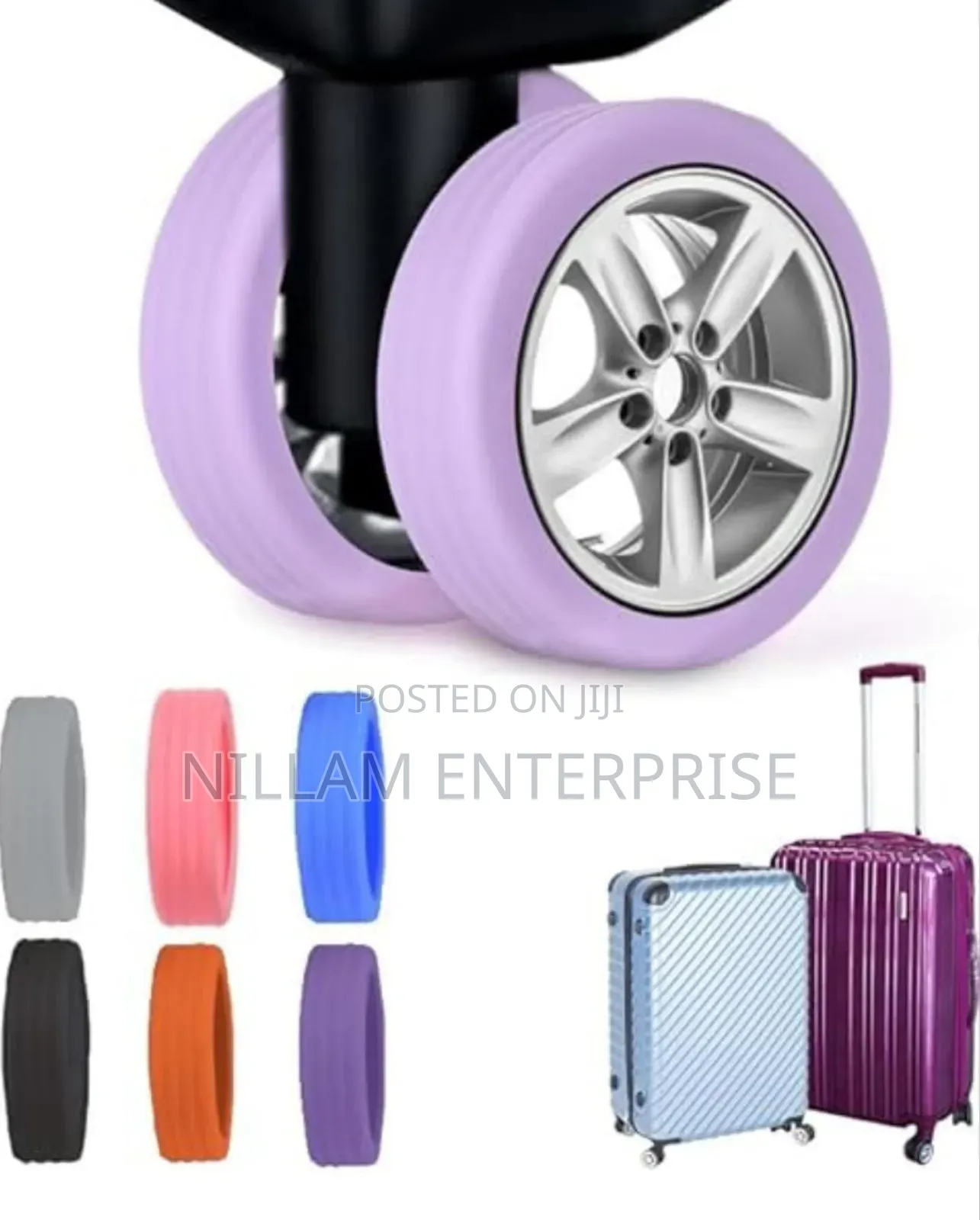 Silicone Luggage Wheel Covers 8pcs Set