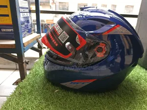 Mt Thunder Solid Matte Blue With Agressive Spoiler (Dual Visor)