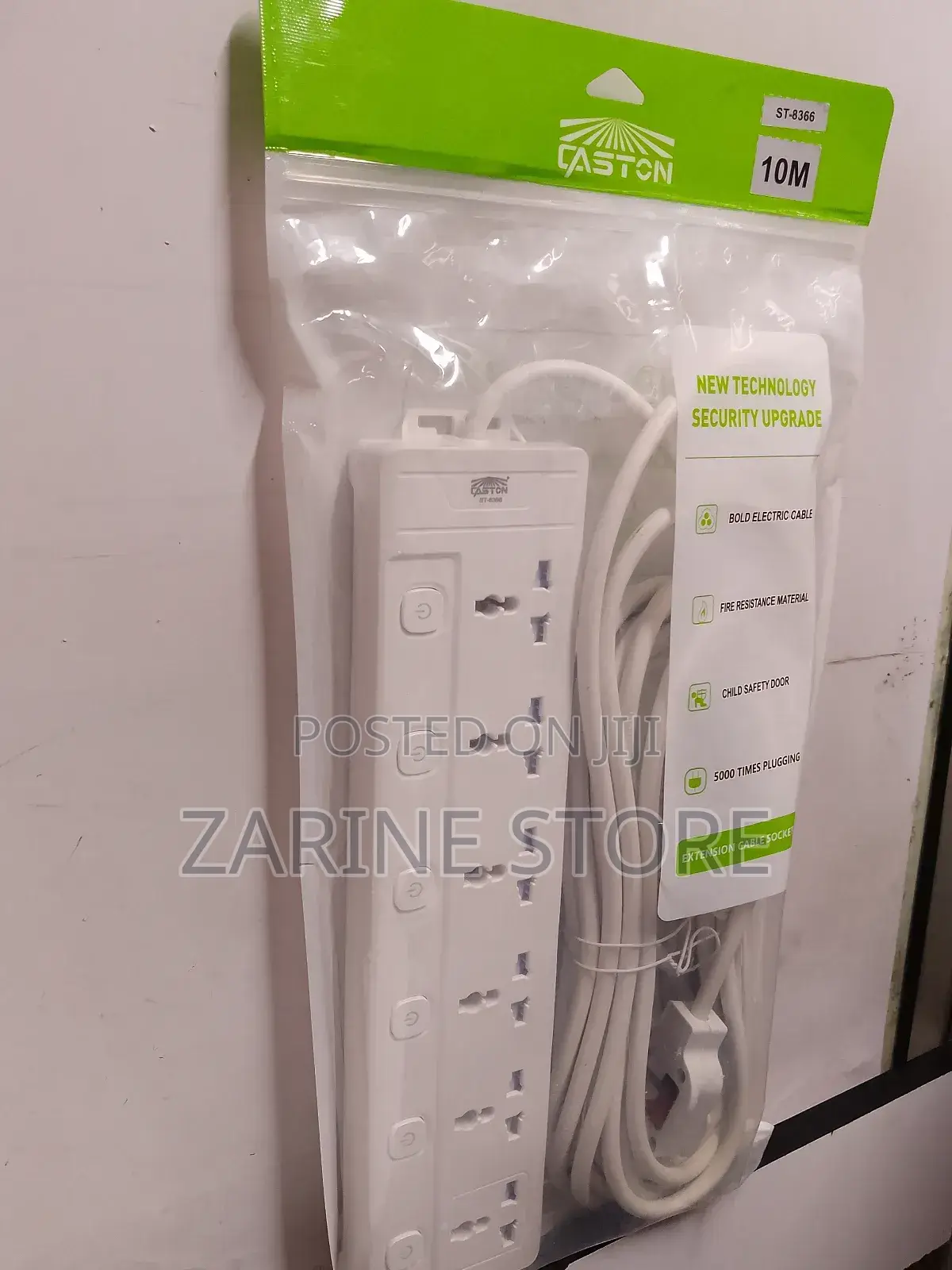 Caston 6 Ways Power Extension Corded 10 Metres Long Safe to Use