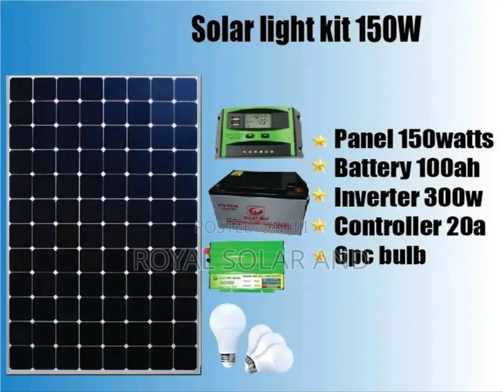 150watts Solar Fullkit All Weather