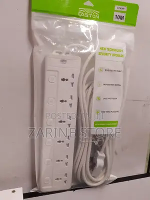 Power Extension Cable Caston 6 Ways Which Is Child Safe Corded 10metre