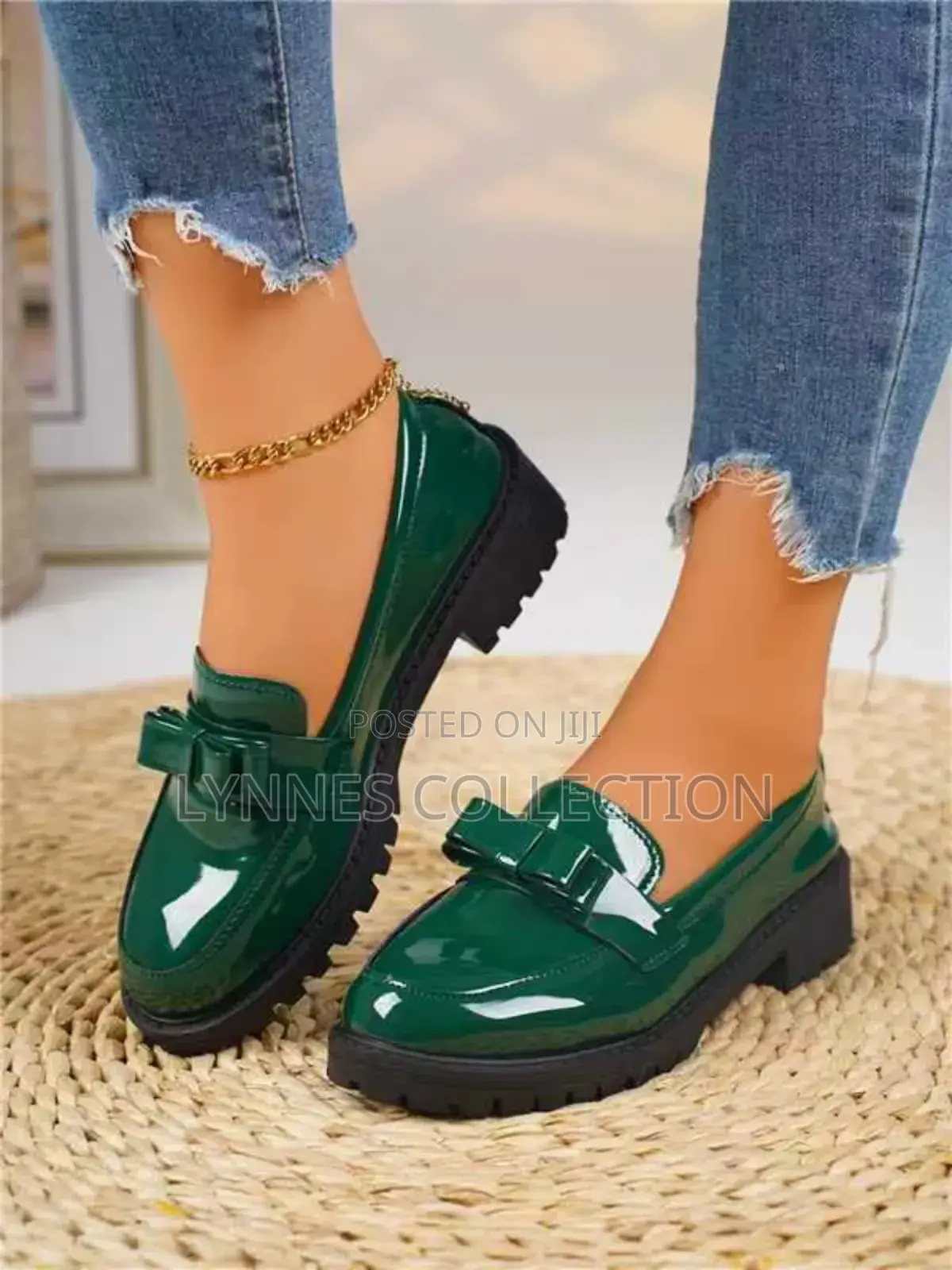 Patent Lady Loafers With Chunky Sole,Chunky Sole Wet Looks Sizes 37-43