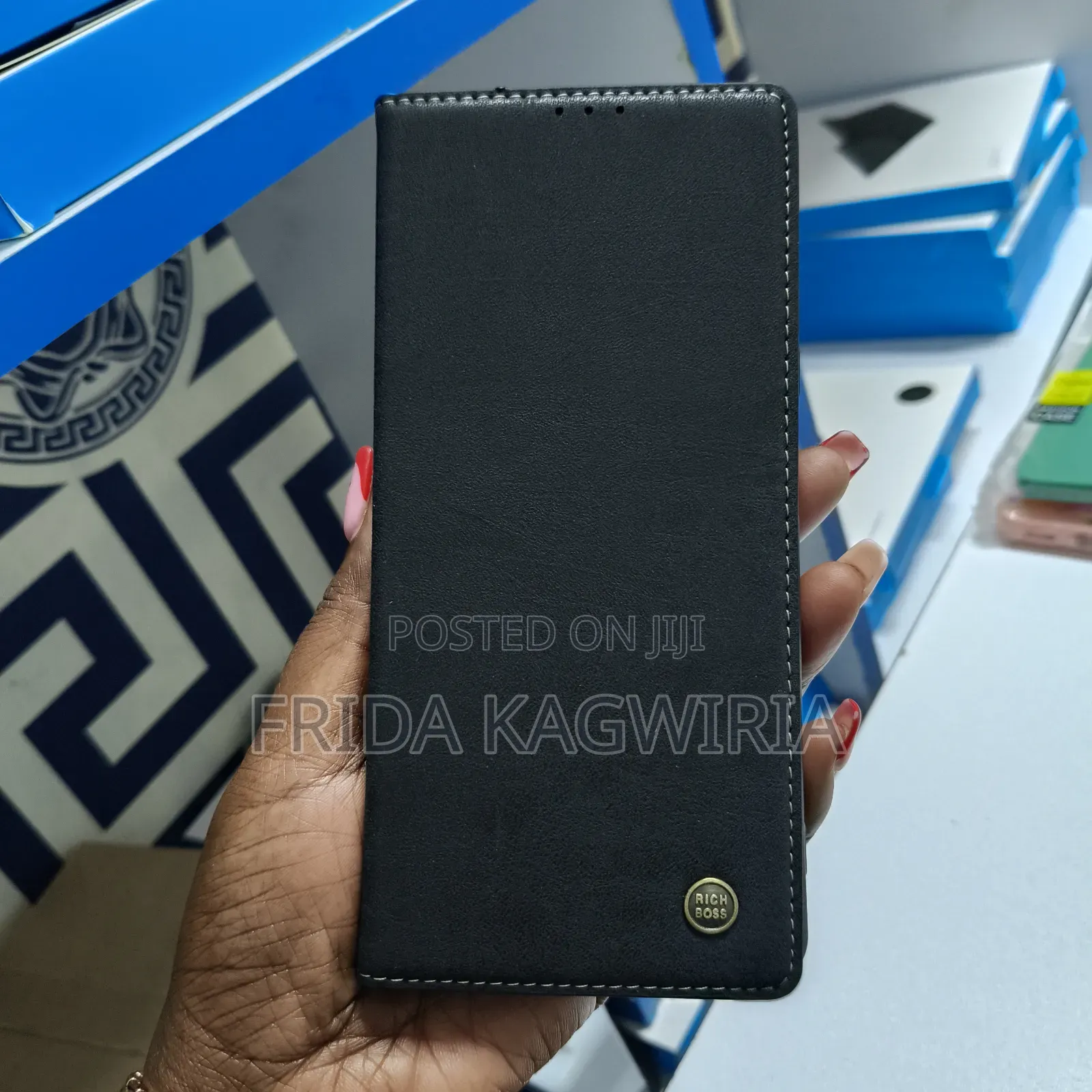 Realme C50 Richboss Leather Flip Cover