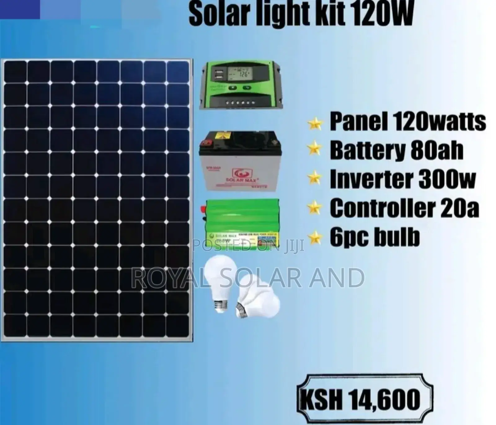 120watts Solar Light Fullkit All Weather