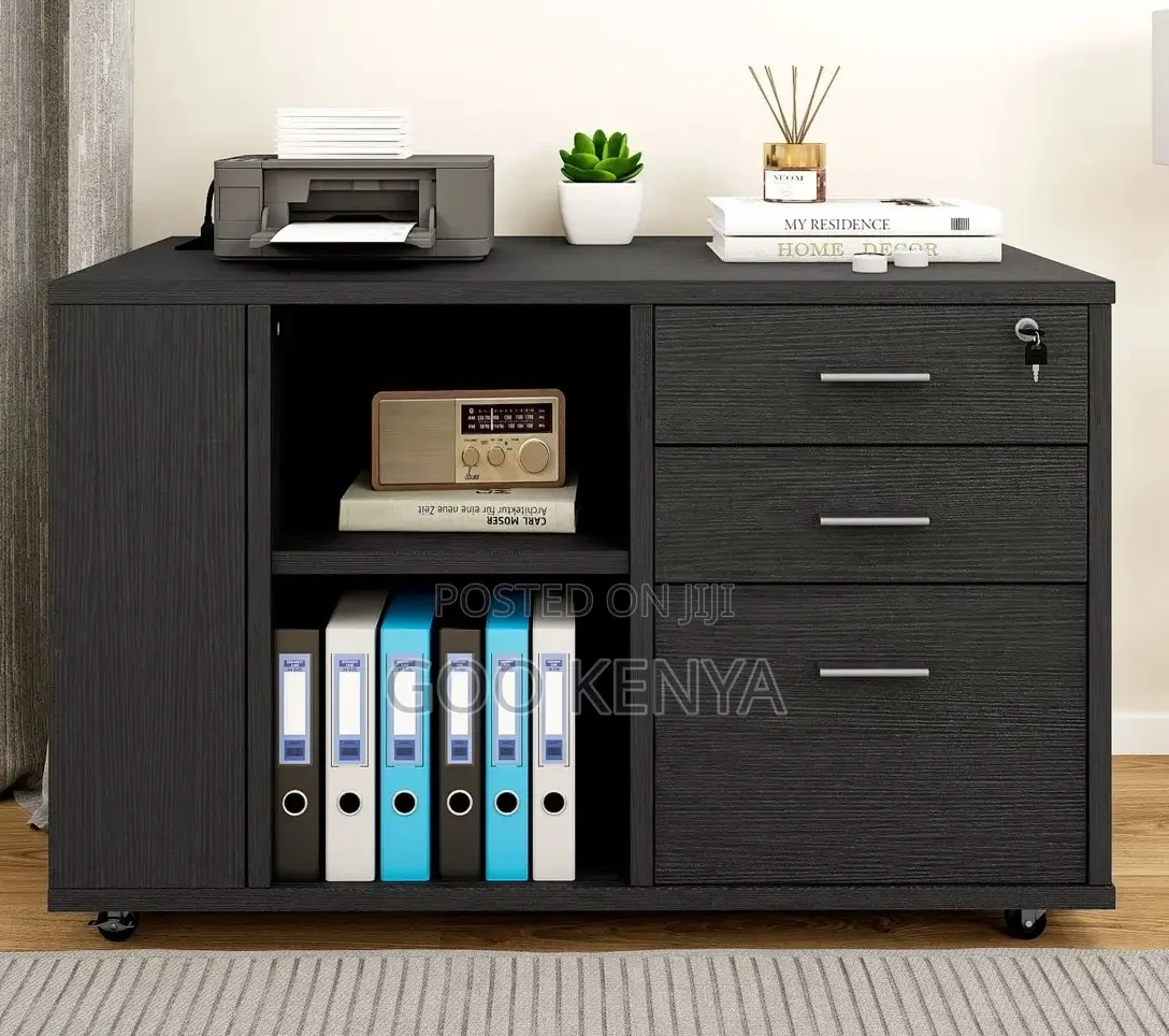 Office Cabinet; Compact Office Storage Cabinet on Wheels