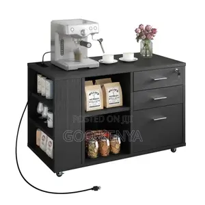Office Cabinet; Compact Office Storage Cabinet on Wheels