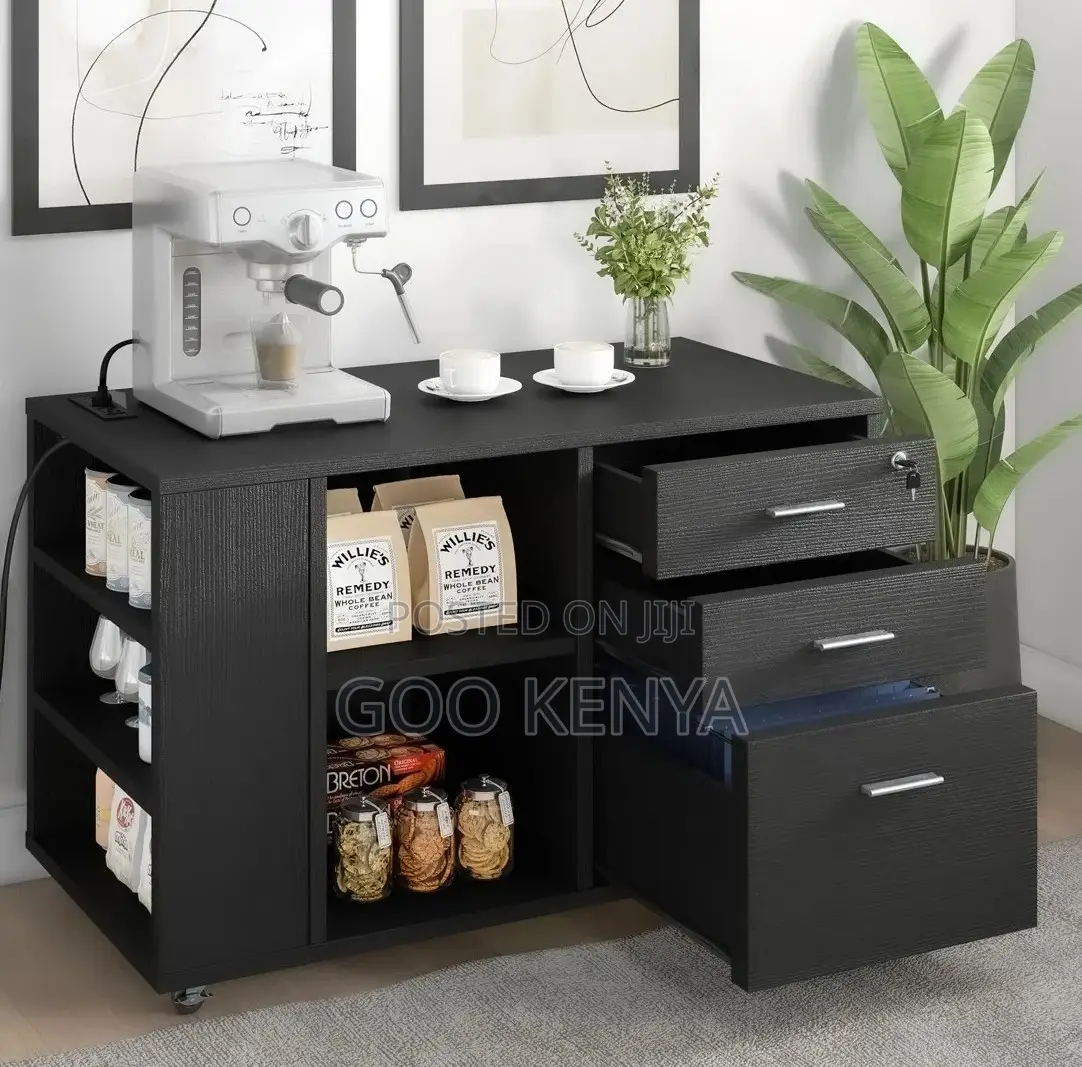 Office Cabinet; Compact Office Storage Cabinet on Wheels