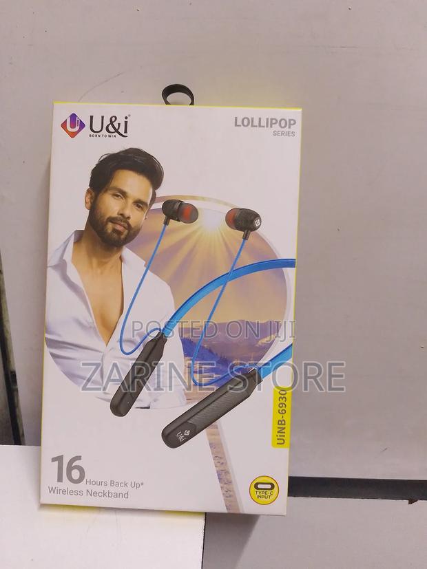 U I Wireless Neckband Earphone With Heavy Bass 130mah Battery Capaci