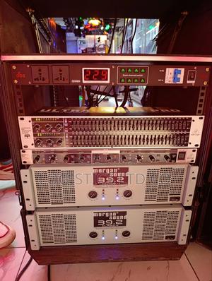 Morgan Sound 39.2 Amplifier/ Behringer Eq/Sub Crossover/Complete Rack - main view