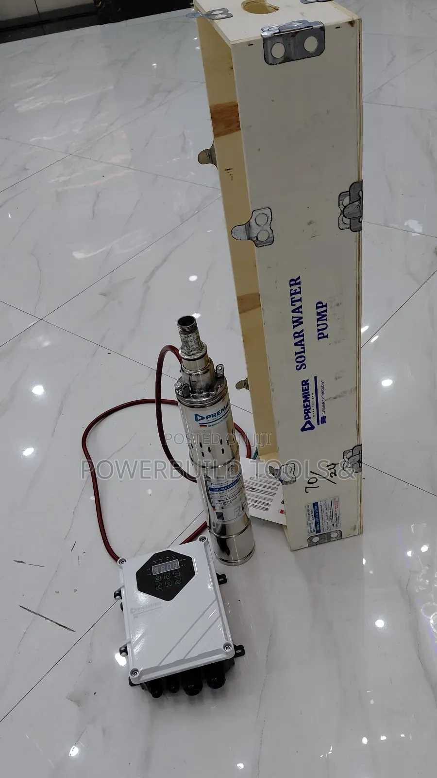 Premier Dc Solar Submersible Pump 120m Head 600w