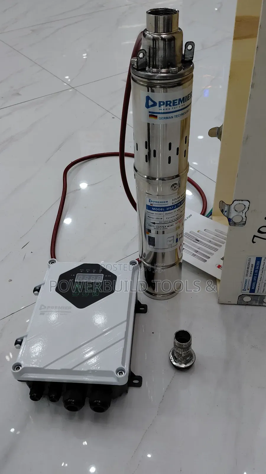 Premier Dc Solar Submersible Pump 140m Head 750w