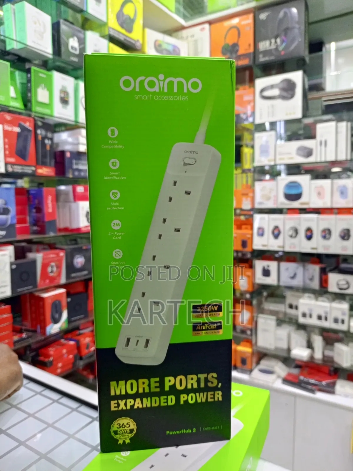 Oraimo Powerhub 2 Compact Portable Extension 4way With Usb Ports