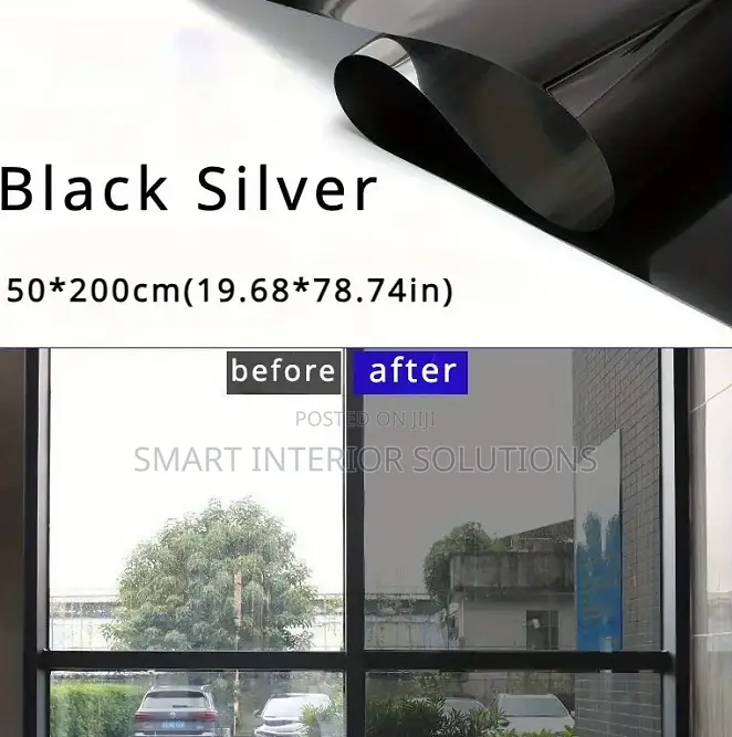 Bleck Siver Reflective Film