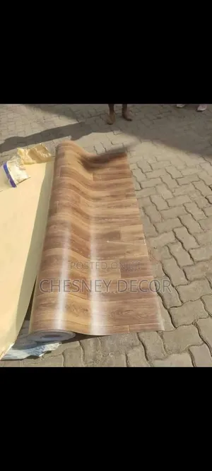 Sleek Wood Pattern Vinyl Carpet