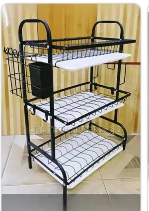 Carbon 3 Tier Dish Rack