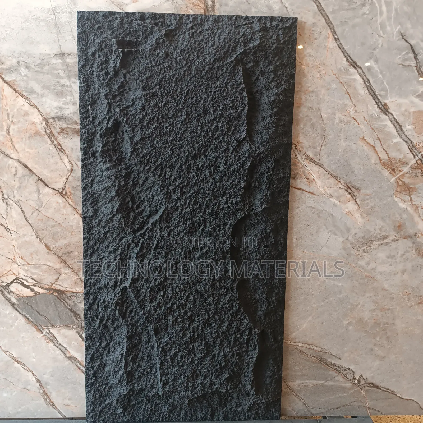 Pu Black Faux Stone