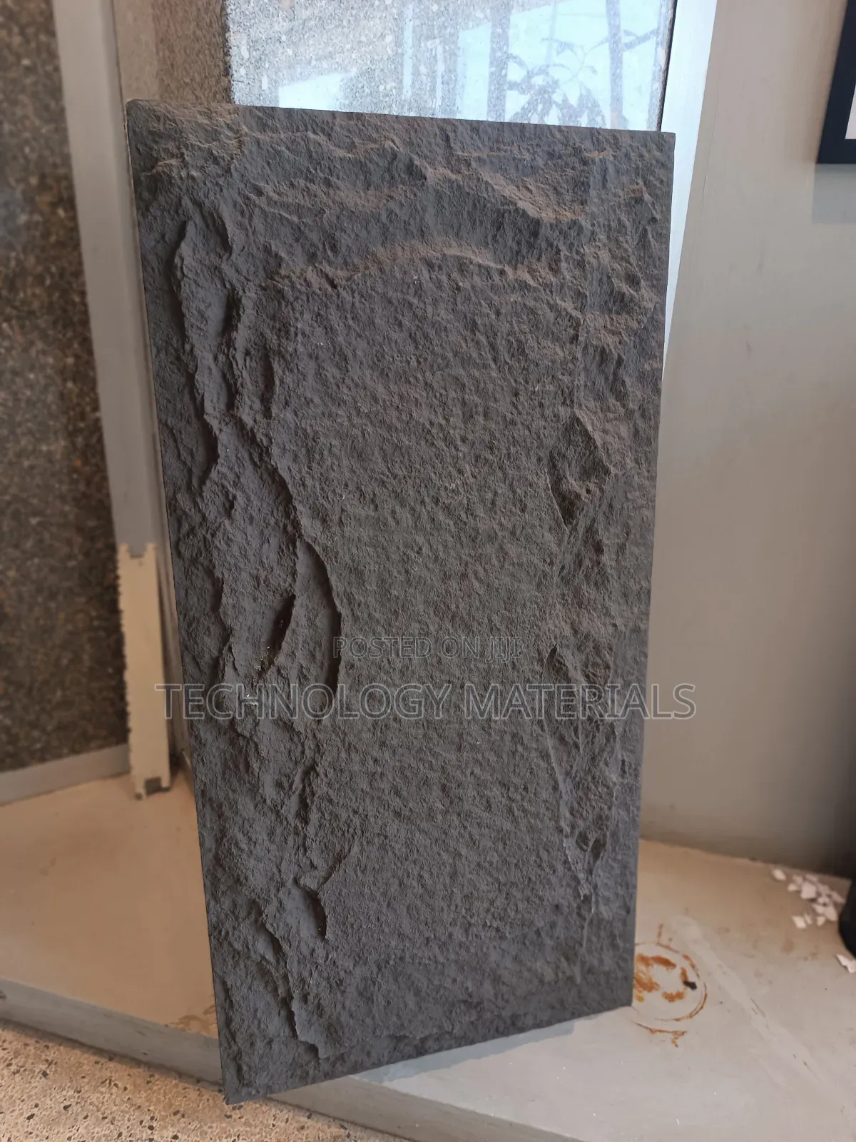 Pu Black Faux Stone