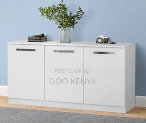 Office Cupboard; Elegant 3-Door White Wooden Sideboard - thumbnail 2