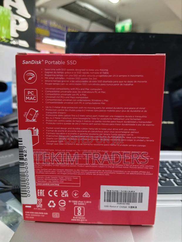 Portable Sandisk 1tb SSD - High Speeds - thumbnail 3