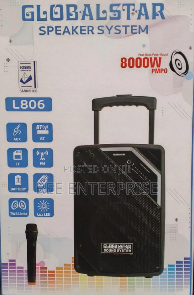 Globalstar Portable Club 8 Inches Trolley Portable Speaker