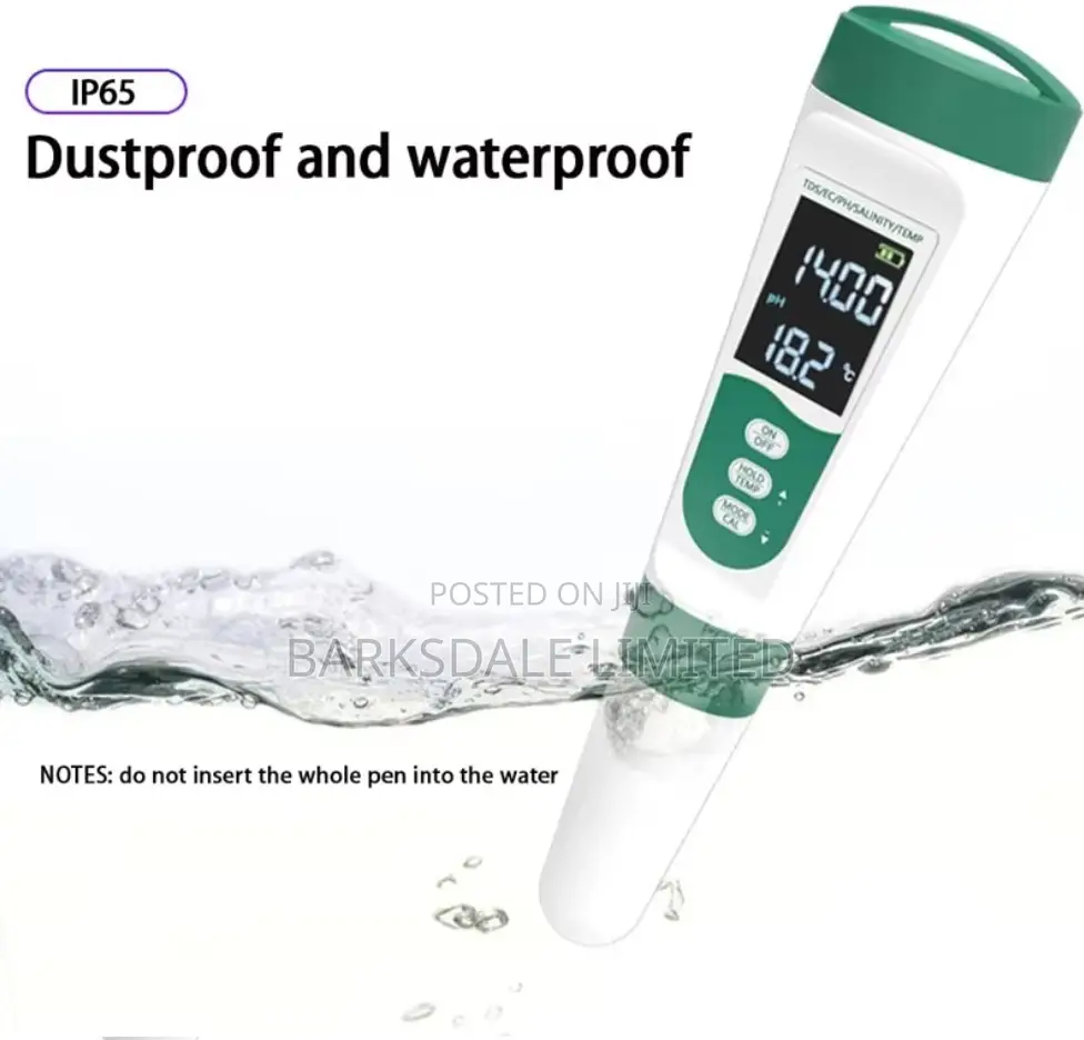 5-in-1 TDS Ec Ph Temperature Salinity Water Quality Tester