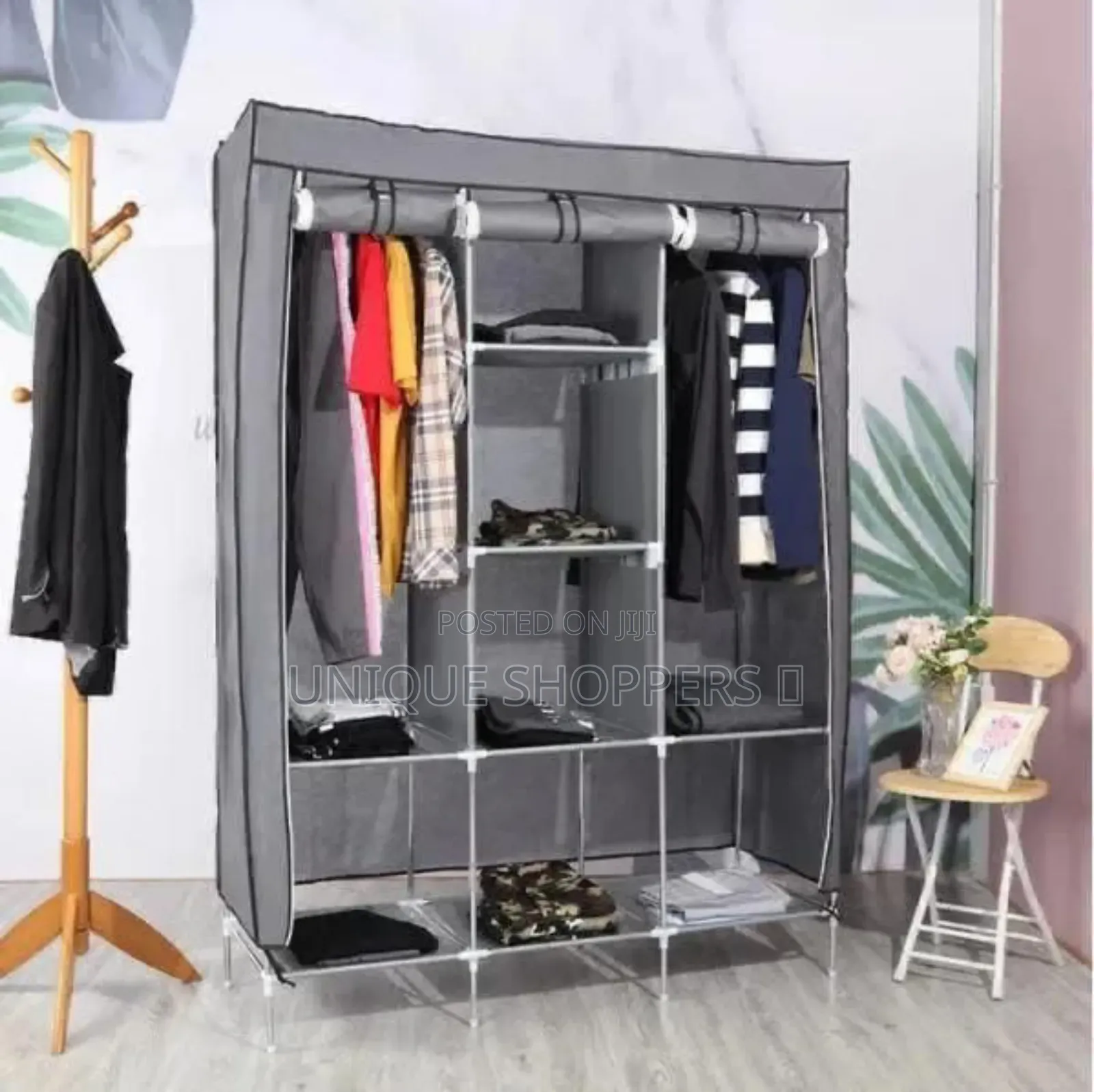 3 Column Metallic Wardrobe