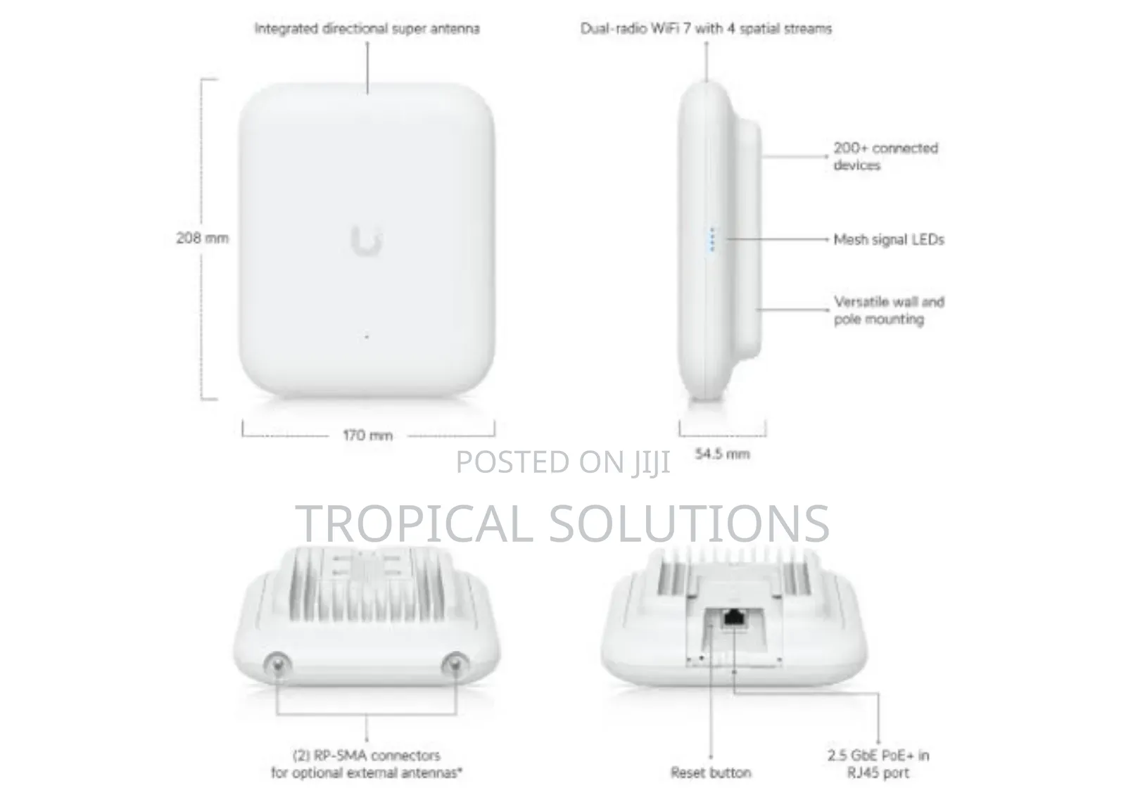 U7 Outdoor Ubiquiti Networks Unifi U7 Outdoor Wifi 7 Access Point