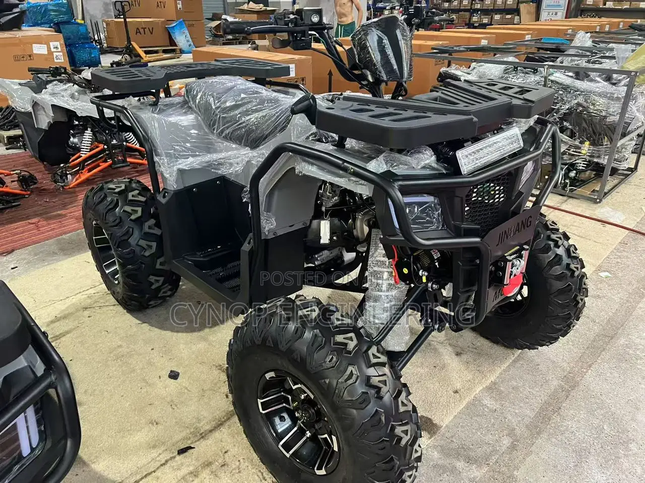 200cc Petrol Engine Grey Quadbike