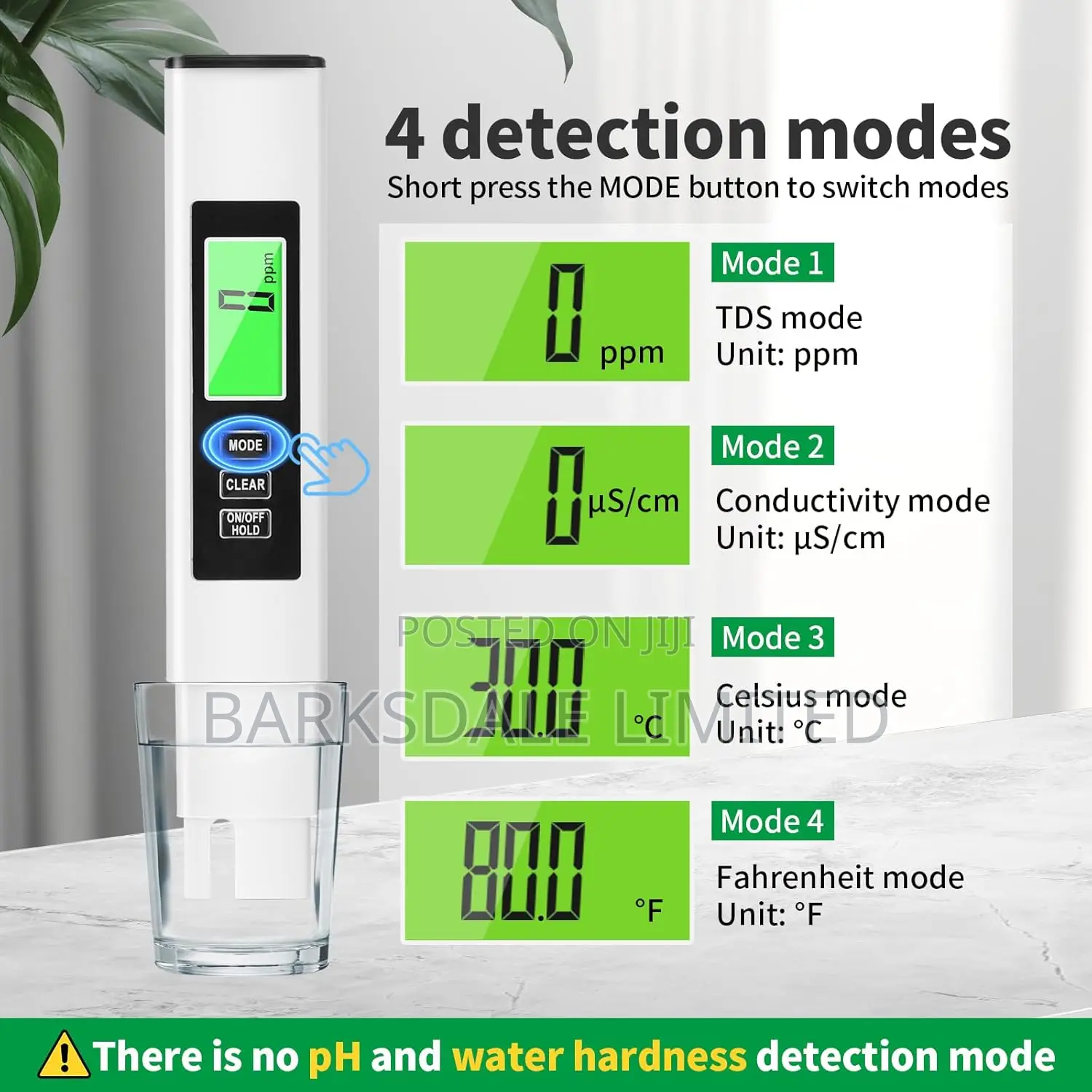 4 in 1 Ph TDS Meter Temperature Aquarium Water Tester Pool