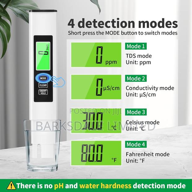 4 in 1 Ph TDS Meter Temperature Aquarium Water Tester Pool - thumbnail 9